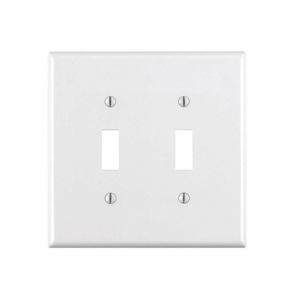 Spark 2 Gang Toggle White Wallplate SP3307858
